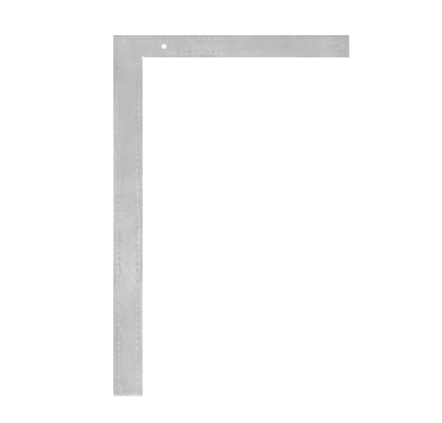 Угольник столярный, цельнометаллический, 600*400мм шкала 2мм VERTEX 3042